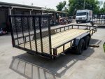 6.4x18 Straight Deck Utility Trailer with Tall Gate (2) 3500lb Axles - Image 6