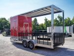 Red Enclosed Utility Hybrid Trailer 7'x20' - Lawn Mower Equipment Hauler - Image 9