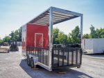 Red Enclosed Utility Hybrid Trailer 7'x20' - Lawn Mower Equipment Hauler - Image 10