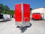 Red Enclosed Utility Hybrid Trailer 7'x20' - Lawn Mower Equipment Hauler - Image 3