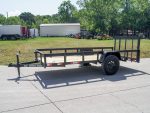 5x12 Powder Coated Dovetail Utility Trailer With Gate 3500lb Axle - Image 2