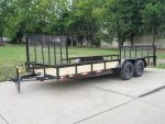 7x18 Dovetail Utility Trailer with Side Gate (2) 3,500lb Axles 7k GVWR