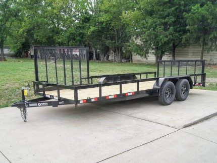 7x18 Dovetail Utility Trailer with Side Gate (2) 3,500lb Axles 7k GVWR