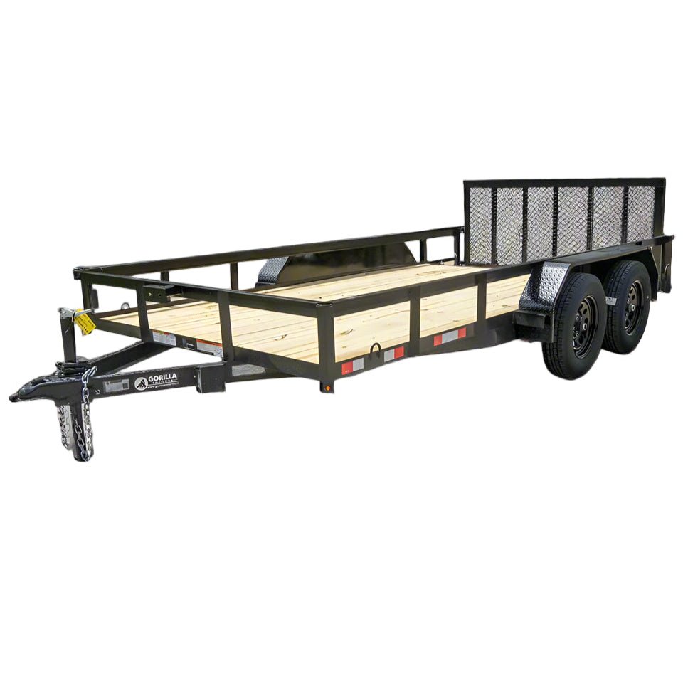 dsc08961_1_8606b0dd-2880-4437-8fa4-768383cd354e 7x14 Dovetail Utility Trailer Powder Coated With Gate (2) 3500lb Axles 7K GVWR - Image 1