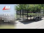 7x16 Straight Deck Utility Trailer with Stacked Baskets (2) 3500lb Axle - Image 19