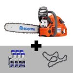 Husqvarna 460 Rancher Chainsaw 24" w/ 6-Pack Oil & Extra Chain Bundle deal
