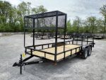 Utility Trailer 6.4' X 18' Tandem Dovetail With Cage - Image 7