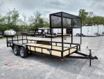 Utility Trailer 6.4' X 18' Tandem Dovetail With Cage - Image 3