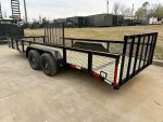 7x20 Powder Coated Utility Trailer with Side Gate and 18" Mesh (2) 3,500lb Axles - Image 5