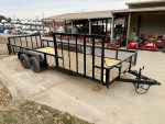 7x20 Powder Coated Utility Trailer with Side Gate and 18" Mesh (2) 3,500lb Axles - Image 8