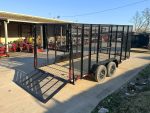 6.4x16 Straight Deck Utility Trailer 6ft Mesh Sides Roof (2) 3,500lb Axles - Image 5