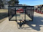 7x14 Powder Coated Dovetail Utility Trailer 4ft Mesh Sides (2) 3,500lb Axles - Image 2