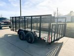 7x14 Powder Coated Dovetail Utility Trailer 4ft Mesh Sides (2) 3,500lb Axles - Image 5