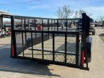 7x14 Powder Coated Dovetail Utility Trailer 4ft Mesh Sides (2) 3,500lb Axles - Image 6