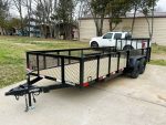 6.4x20 2ft Mesh Sides Utility Trailer Dovetail (2) 3500lb Axle