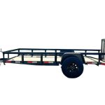 6.4x12 Powder Coated Dovetail Utility Trailer With Gate 3500lb Axle