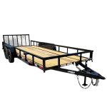 6.4x18 Utility Trailer Powder Coated Dovetail (2) 3,500lb Axles 7k GVWR