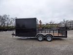 Enclosed Utility Hybrid Trailer 7'x18' with Side Ramp- Lawn Mower Equipment Hauler Storage - Image 4