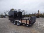 Enclosed Utility Hybrid Trailer 7'x18' with Side Ramp- Lawn Mower Equipment Hauler Storage - Image 14
