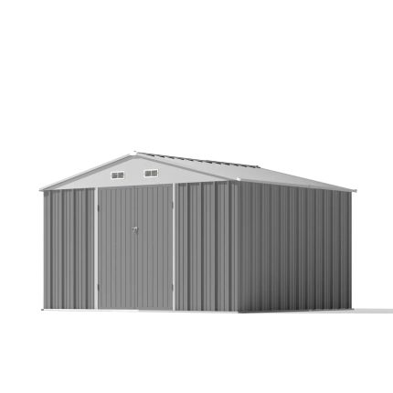 Patiowell 10x8 Metal Shed with Weather Resistance, Gray