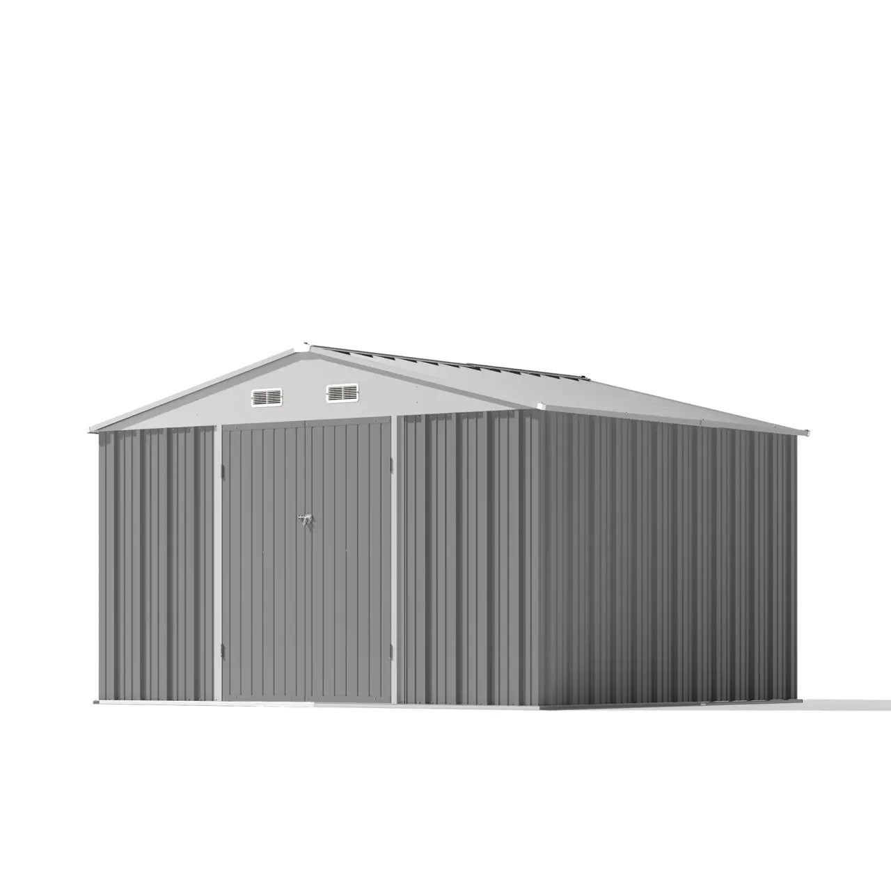 patiowell-10x8-metal-shed-cool-grayLarge Patiowell 10x8 Metal Shed with Weather Resistance, Gray
