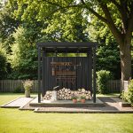 6x8 Metal Storage Shed with 7x8 Pergola Covered Porch - Image 14