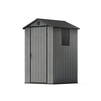 Patiowell Fit-it 4x4 Plastic Storage Garden Shed, Dark Gray