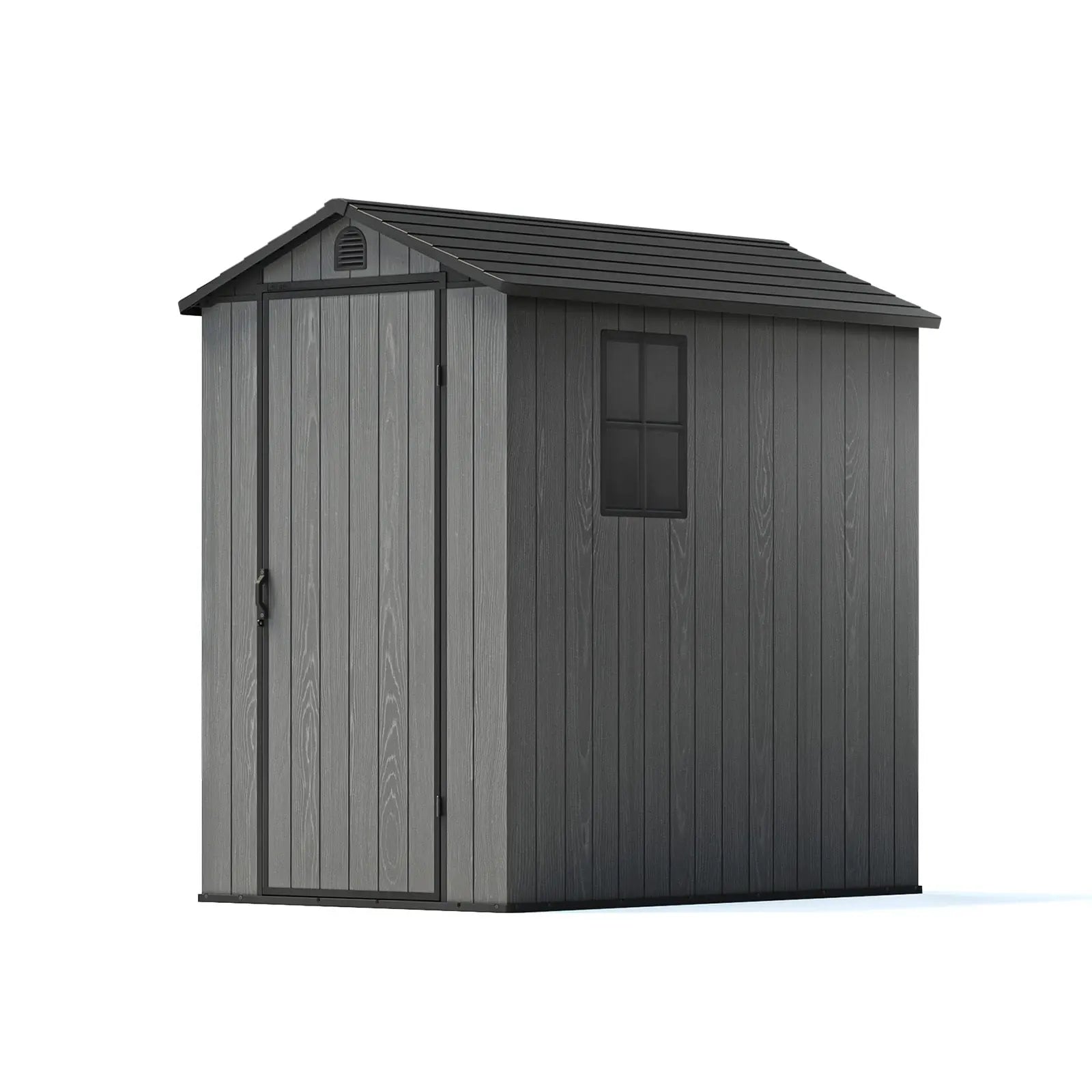 patiowell-4x6-plastic-shed-main-min Patiowell Fit-it 4x6 Plastic Storage Shed for Bike, Dark Gray