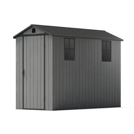 Patiowell 4x8 Plastic Storage Shed, Dark Gray