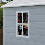 Patiowell 6x4 Plastic Storage Shed with Floor, Gray - Image 6
