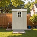 Patiowell 4x4 Plastic Storage Garden Shed, Gray White - Image 10
