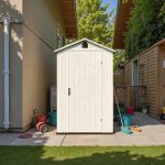 Patiowell 4x6 Plastic Storage Shed for Bike, Light Gray - Image 8