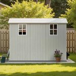 Patiowell Fit-it 4x8 Plastic Storage with Floor, Gray - Image 9