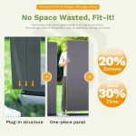 Patiowell 4x4 Plastic Storage Garden Shed, Gray White - Image 4
