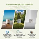 Patiowell 4x6 Plastic Storage Shed for Bike, Light Gray - Image 7