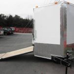 Enclosed Utility Hybrid Trailer 7'x20' - Lawn Mower Equipment Hauler Storage