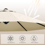 Patiowell 10ft Cantilever Patio Umbrella with 360-Degree Rotation & Easy Tilt, Beige - Image 8