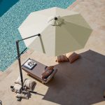 Patiowell 10ft Cantilever Patio Umbrella with 360-Degree Rotation & Easy Tilt, Beige - Image 2