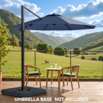 Patiowell 10ft Cantilever Patio Umbrella with Rotation & Tilt, Dark Blue - Image 9