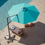 Patiowell 10ft Cantilever Patio Umbrella with Rotation & Tilt, Light Blue - Image 2
