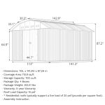 Patiowell 10x12 Barn Style Metal Shed with Gambrel Roof - Image 3