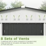 Patiowell 10x12 Barn Style Metal Shed with Gambrel Roof - Image 5
