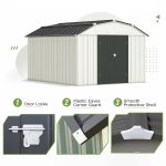 Patiowell 10x12 Barn Style Metal Shed with Gambrel Roof - Image 7