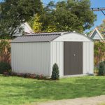 Patiowell 10x12 Barn Style Metal Shed with Gambrel Roof - Image 12