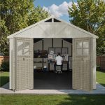 Patiowell 10x14 ft Kick-it Plastic Storage Shed with Skylight & Windows - Image 8