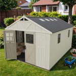 Patiowell 10x14 ft Kick-it Plastic Storage Shed with Skylight & Windows - Image 2