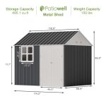 Patiowell 10x8 Metal Shed with Windows - Image 3