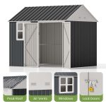 Patiowell 10x8 Metal Shed with Windows - Image 4