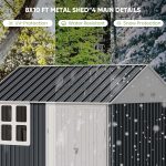 Patiowell 10x8 Metal Shed with Windows - Image 5