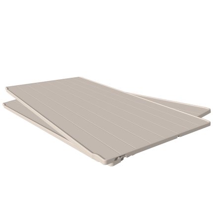 Patiowell 2 Pieces Shelves of Plastic Outdoor Storage Cabinet, Beige